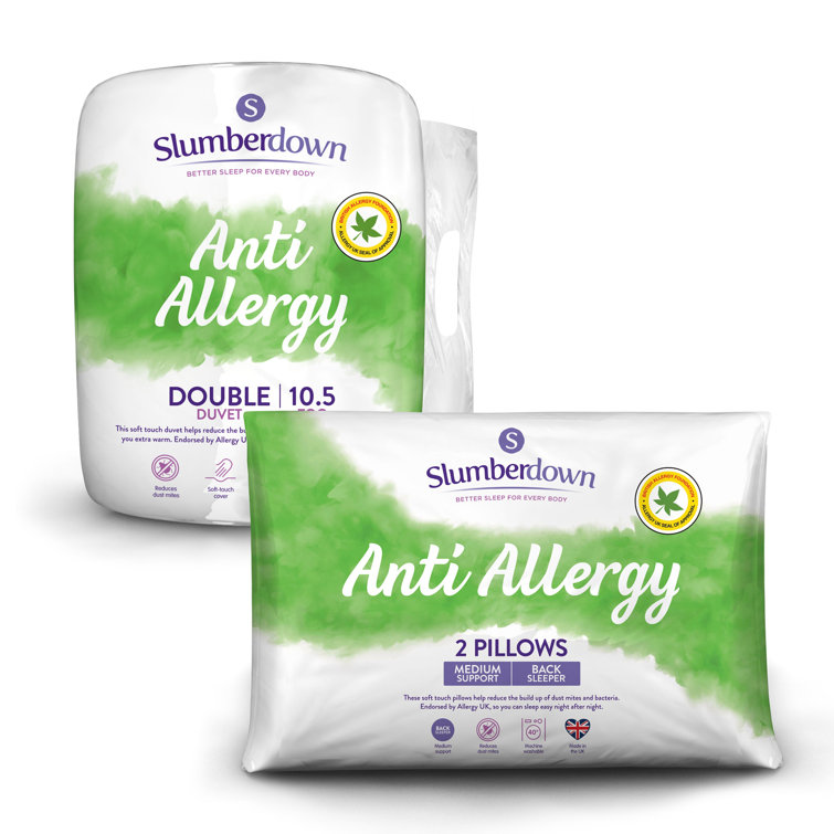 Slumberdown Anti Allergy 10.5 Tog All Year Round Duvet with 2 Pillows & Reviews Wayfair.co.uk
